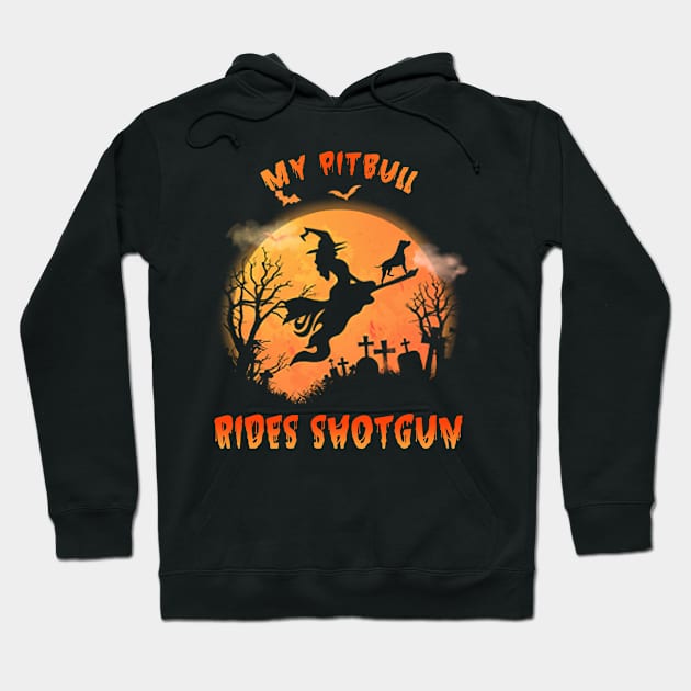 MY Pitbull RIDES SHOTGUN Hoodie by OmegaMarkusqp